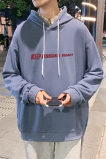 WY2071-P35加绒款-P40纯棉连帽卫衣男大码运动帽衫宽松薄外套男，男装卫衣，电商A040