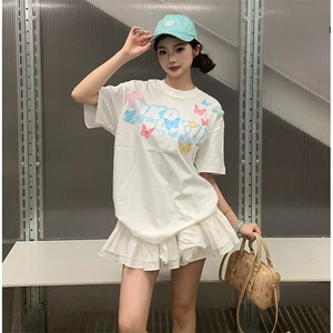 万针全刺绣工艺抖音得物高品质260克重磅纯棉双纱美式高街短袖T恤