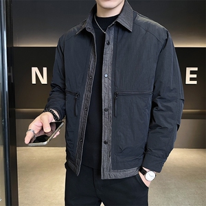 标50白鸭绒夹克式拼接轻薄男装羽绒服B317-Y6701-P195258图片
