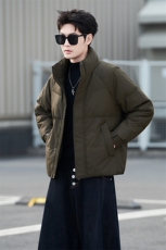 标90绒军咖抖音立领羽绒服男冬季2025新款外套Y960-M-3XL-p245，男装羽绒服，电商B255