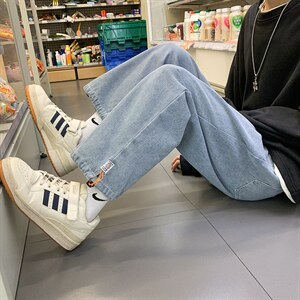 夏季港风束脚抽绳男九分牛仔裤松紧腰夏季新款D201-DM84-P45，男装牛仔裤，电商D321-1