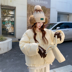 买家秀不断货主推款配包羽绒服韩系甜美花边圆领P280K465图片