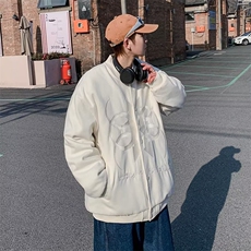 23年米色刺绣棒球服男潮情侣飞行夹克外套春秋新款~Y8828-p63，男装夹克，星座601-2