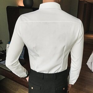 2021春秋装长袖衬衫男装 韩版修身长衬衣男式休闲寸衣816B-NY15图片