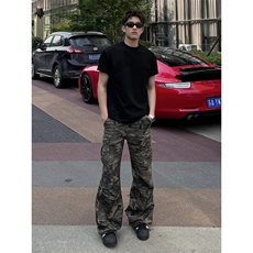 【网图】B221美式ins多口袋休闲迷彩工装裤子LK24254-特P48控78，男装工装外套，电商B221