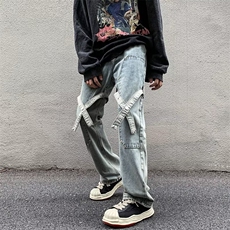 牛仔裤男秋季新款休闲裤高街k601P43，男装牛仔裤，星座1116-2