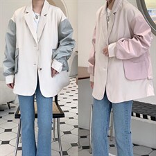 拼接西服风衣，女装风衣，赫她娜