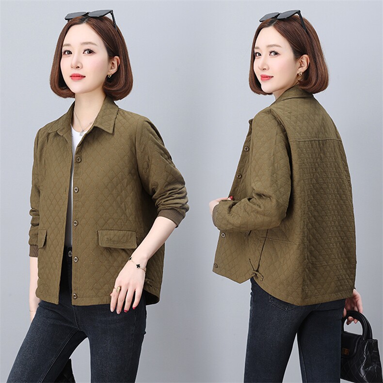 衬衫领外套女短款2024新款秋季妈妈气质早秋休闲外套，女装短外套，玛其路