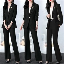 西装套装春装女2025年新款时尚气质高级感女神范职业西服两件套潮，女装套装/套裙，韩然一族