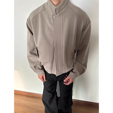 新款立领夹克男女秋季美式简约高级感宽松飞行员外套WL8755-P70，男装夹克，星座1008