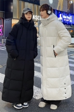 二开外贸纯色长款90%白鸭绒男女户外加厚防寒保暖外套803P360，男装羽绒服，星座1602B（原101B-1）