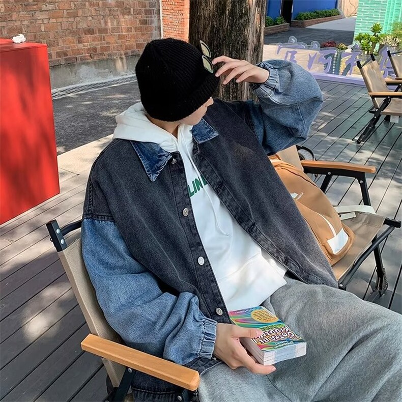 男秋季2023新款长袖夹克牛仔外套N058P50,男装夹克,星座1116-2