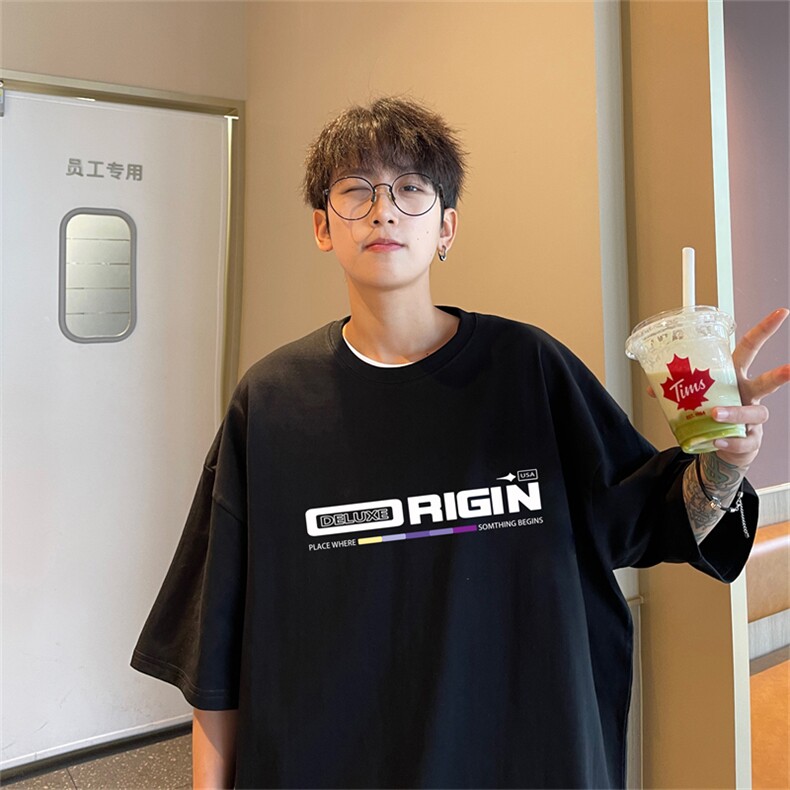 220g纯棉美式夏季短袖t恤男DT410-特批19控38,男装T恤,电商B370