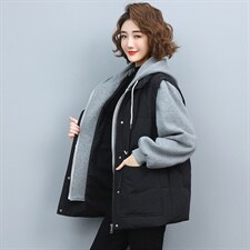2023冬装新款气质优雅减龄百搭宽松时尚个性羽绒棉服连帽长袖，女装棉衣/棉服，丽影随形