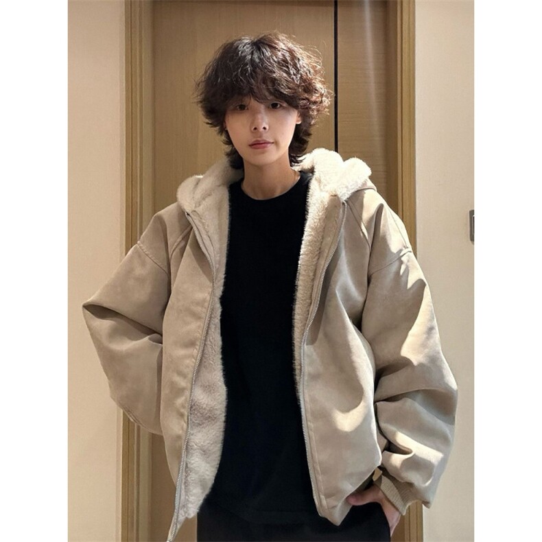 1506-1/GS60470/P90/男款冬季加绒座山雕cleanfit连帽短款棉袄,男装卫衣,星座1506A