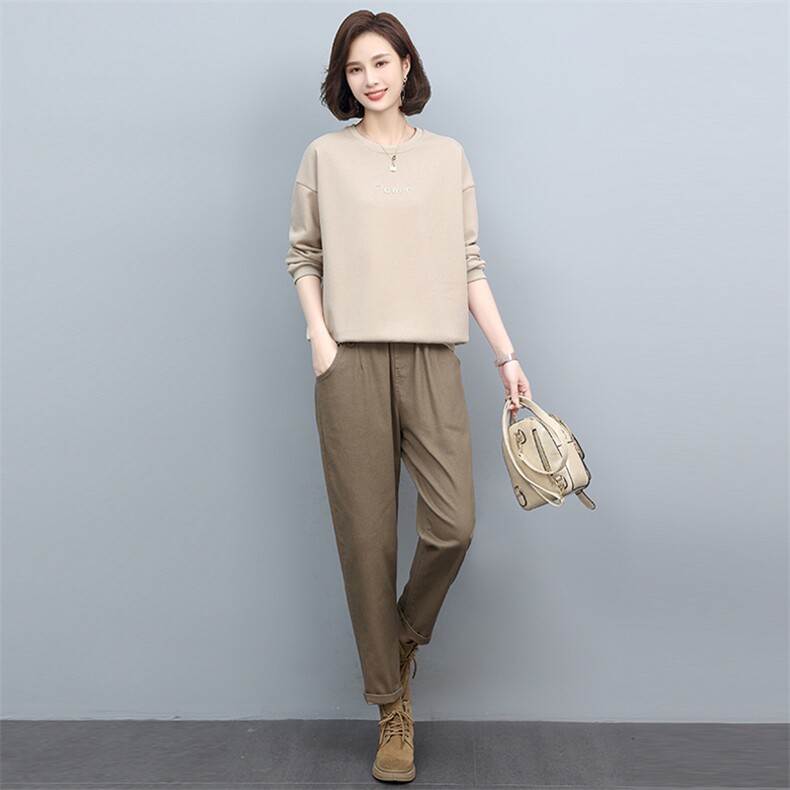 2022春新款时尚休闲套装女宽松显瘦两件套，女装套装/套裙，悦见她