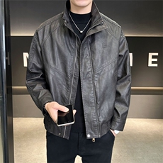 店主风2025秋季宽松皮衣男装外套夹克C317-J9966-P155，男装夹克，电商C317