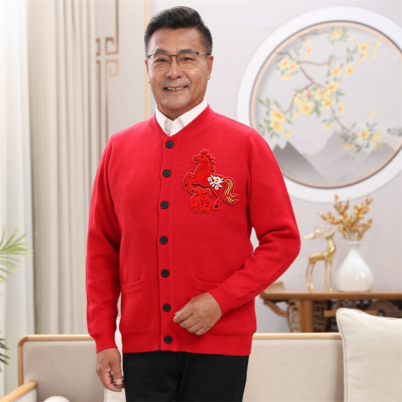 2026年秋季时尚加绒加厚刺绣马情侣男女通用，女装中老年女装，亚东羊绒制品