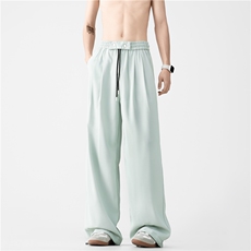 抖音品质夏季新款潮流薄款冰丝宽松休闲裤B315-K24163-特p30控58，男装休闲裤，电商B315
