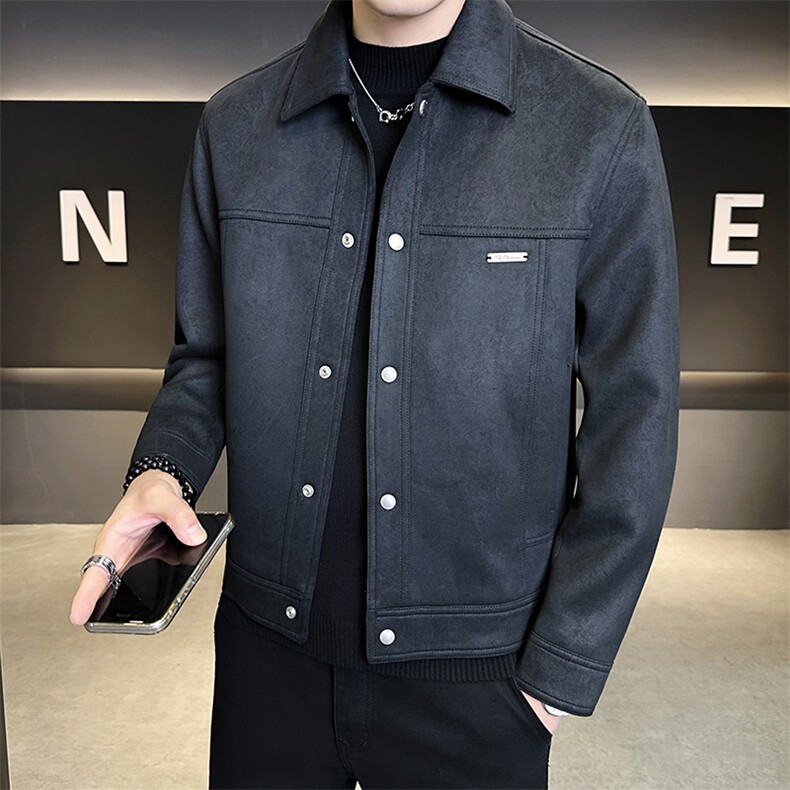 6519-M-3XL-P135店主风秋季翻领简约休闲商务男士高品质夹克外套,男装夹克,电商B255