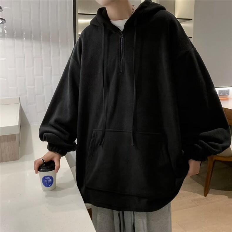 美式复古卫衣280克摇粒绒连帽做旧高街hiphop外套M101P38,男装卫衣,星座1116-2