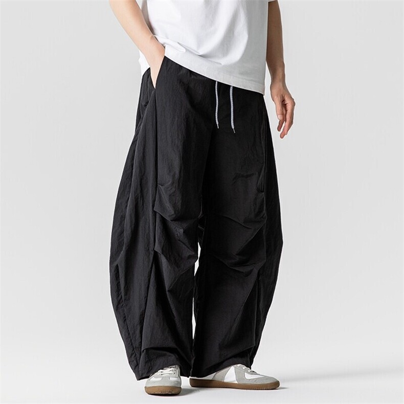 夏季新款大码日系港风美式伞兵裤中性宽松休闲工装裤薄K287/P60，男装工装外套，钱塘713