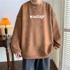 ！22秋季新款宽松大码wastap麂皮绒圆领卫衣JW1909-p50控68，男装卫衣，星座508（原C305）