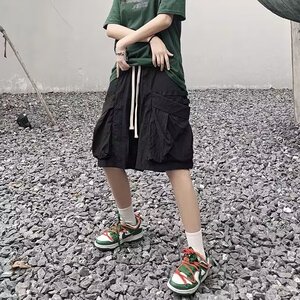 工装短裤高街男女设计感潮ins直筒宽松休闲运动裤子潮牌HD10-P28图片