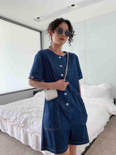 牛仔连体裤，背带裙，女装连体裤，艺塑家