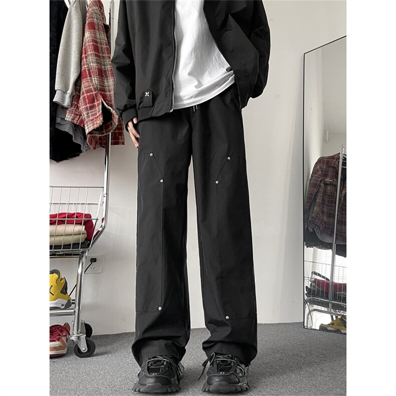 伐木工装裤男秋冬美式高街痞帅阔腿宽松直筒休闲冲锋裤CX222-p40,男装工装外套,星座1008-2