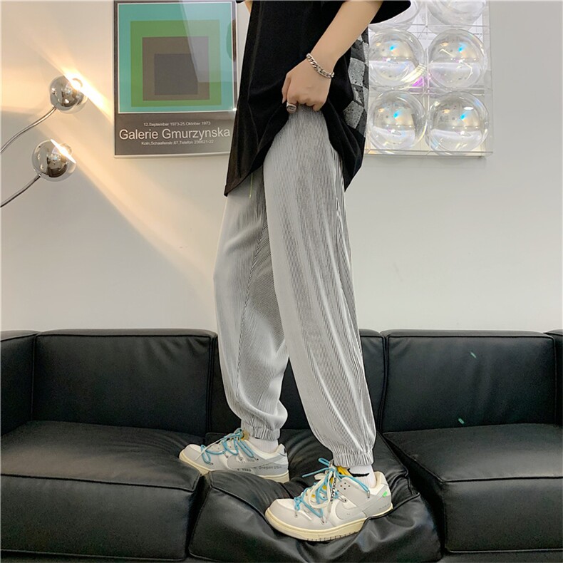 新款宽松运动束脚哈伦休闲裤港风卡通印花运动裤子男K3254-P30,男装休闲裤,星座512-2