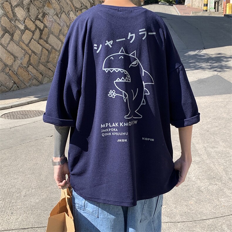 Q11092-P30春夏季七分袖t恤男大码五分袖男短袖中袖,男装T恤,电商A040