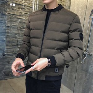 2020冬装新款羽绒棉立领保暖棉服男士潮流棉衣外套 A438-1733图片