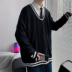 毛衣男冬季韩版潮流宽松V领针织衫M76P42，男装针织衫/毛衣，星座1116-2