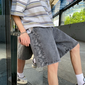 夏季男士腰果花牛仔短裤百搭休闲牛仔五分裤A125-DK18-P38