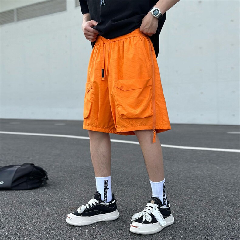 速干男大口袋针孔透气短裤宽松运动工装五分裤A329-K955-P58,男装牛仔裤,电商A329