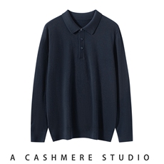 2025年秋季T恤长袖时尚通勤休闲百搭，男装羊绒套衫，朝思纯山羊绒