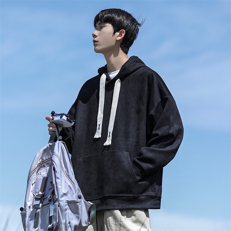秋季新款百搭连帽麂皮绒面料CITYBOY风卫衣VE2023-P65控98图片