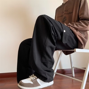 美式复古工装裤子男潮牌阔腿休闲裤宽松直筒情侣长裤子K1127-P38图片