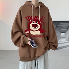 连帽卫衣男大码运动服帽衫外套WY2285-P35加绒款-P40，男装卫衣，电商A040