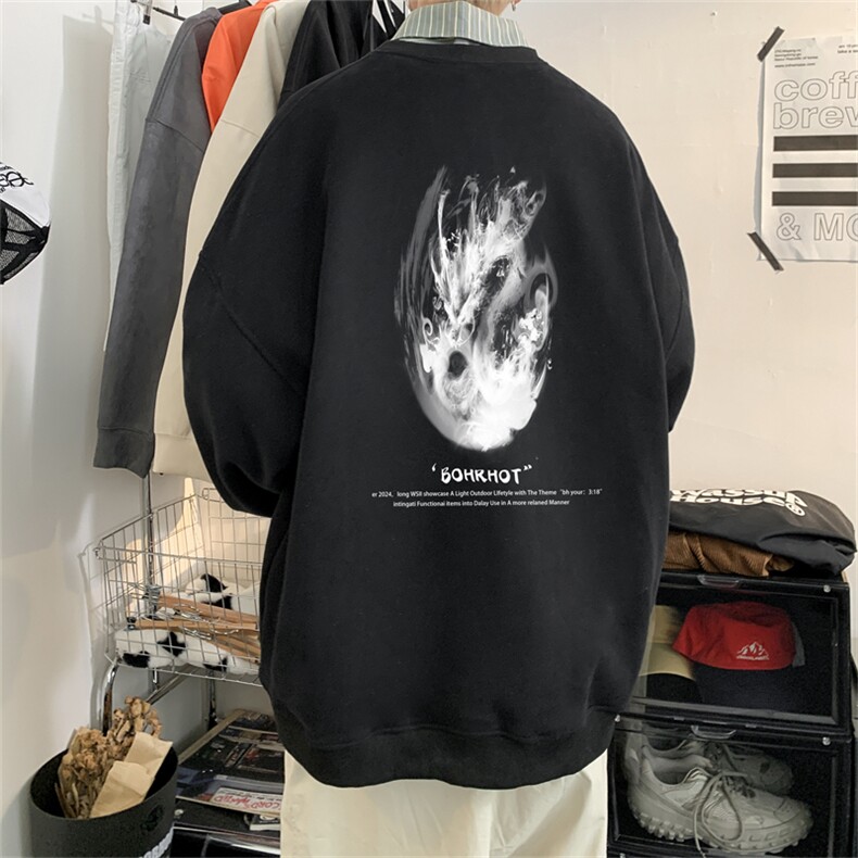 特P25控48秋冬新款男士圆领卫衣宽松休闲日常百搭上衣WQ2421,男装卫衣,电商B370