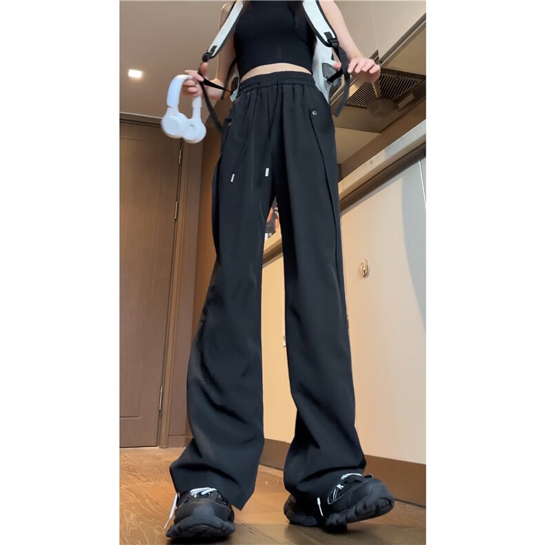 2025夏季新款潮流薄款冰丝垂坠宽松休闲裤B315-K24165-特p30控58,男装休闲裤,电商B315
