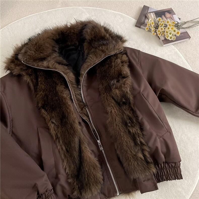 座山雕毛领连帽棉服外套男女冬季短款棉衣加厚夹克M3180-P118,男装夹克,星座308B-2