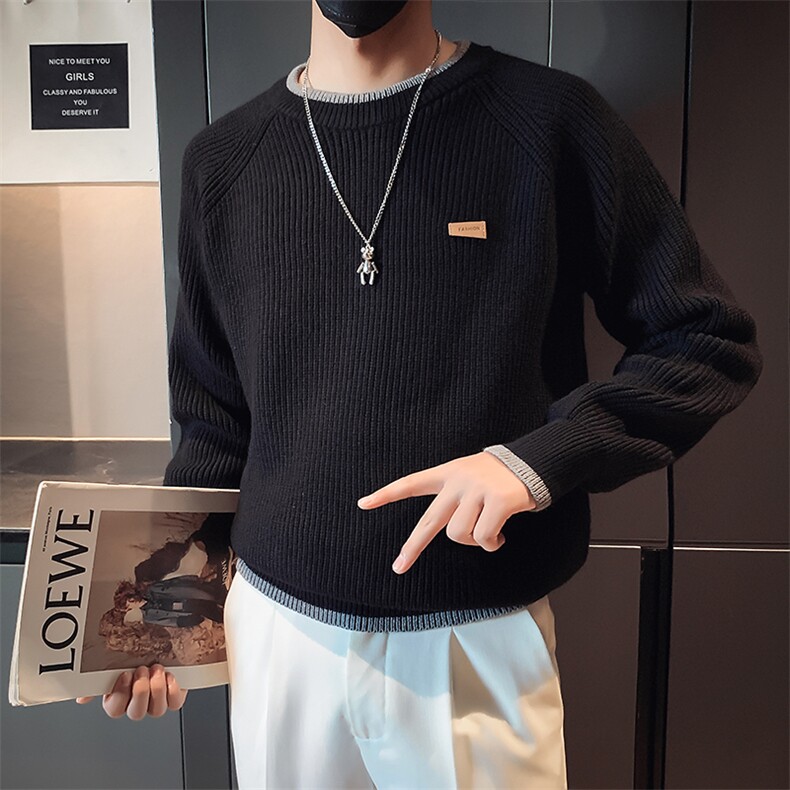 【量大价格可谈】潮牌百搭休闲毛衣男女圆领毛线衣针织衫S5002P46,男装针织衫/毛衣,星座1112-1