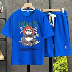 新款休闲运动套装男款夏季新款潮牌t恤青少年短袖短裤搭配一整套，男装T恤，星座1013
