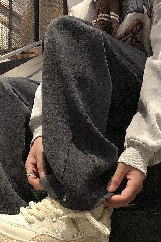 秋冬新款毛呢纽扣休闲裤大码M~5XLXZ604-KG69-P50控68,男装休闲裤,星座604