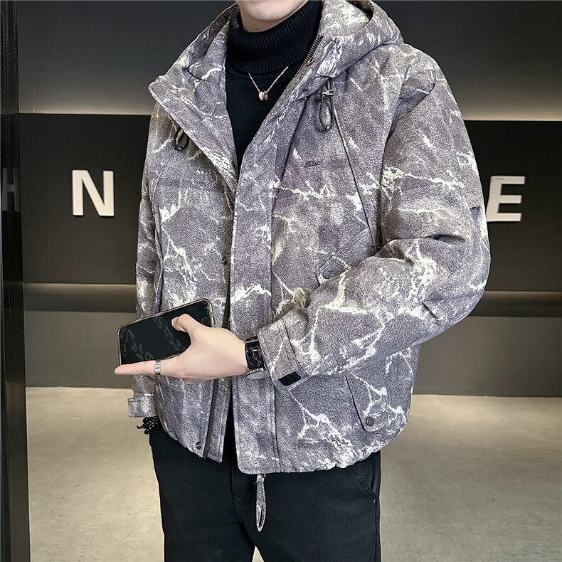 M-3XL B353 3813 P220 咖连帽2025冬羽绒服【标50控活动价308】图片