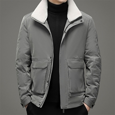 BZL2186钱塘2020-2秋冬新款中年男士毛领时尚休闲羽绒服外套P235，男装羽绒服，钱塘207-2