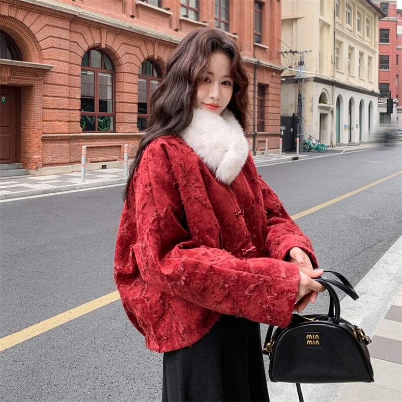 出货了送磁吸围脖新年款新中式羽绒服90绒2C151-W52-P285-K418,女装羽绒服,2C151