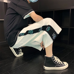 2023夏装新款 休闲薄款拉链反光小熊七分裤B221-LK21128-P45 限58图片